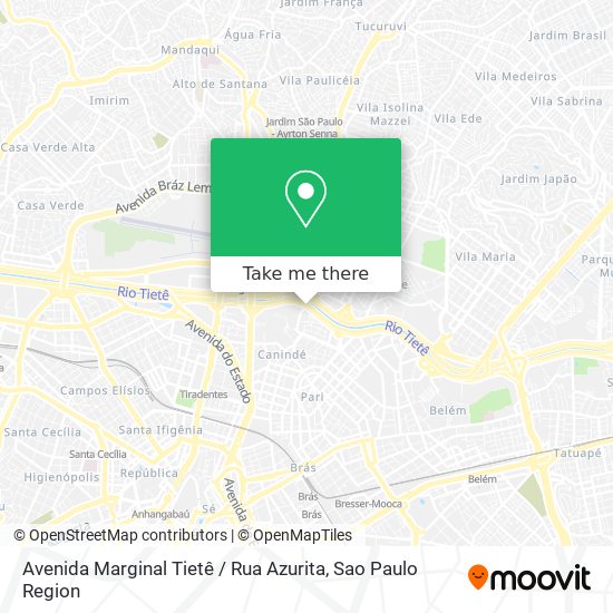 Avenida Marginal Tietê / Rua Azurita map