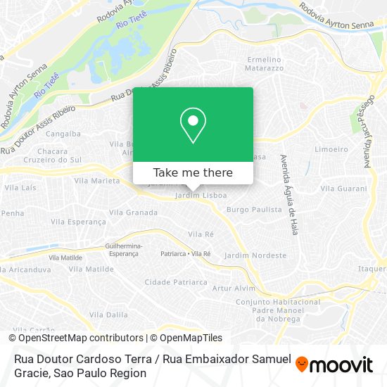 Mapa Rua Doutor Cardoso Terra / Rua Embaixador Samuel Gracie