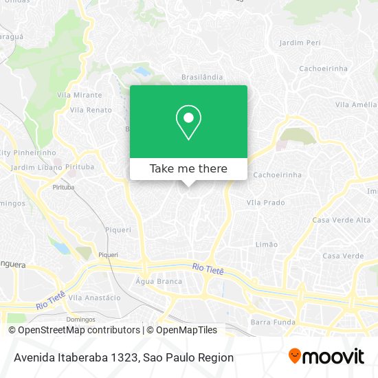 Mapa Avenida Itaberaba  1323
