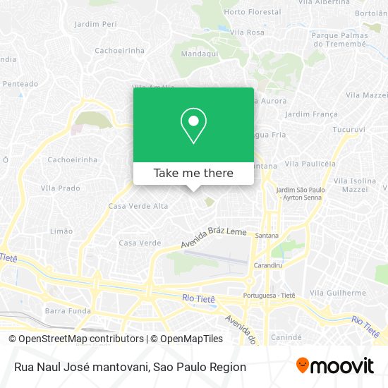 Mapa Rua Naul José mantovani