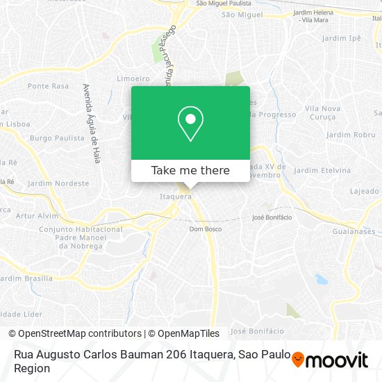 Mapa Rua Augusto Carlos Bauman  206   Itaquera