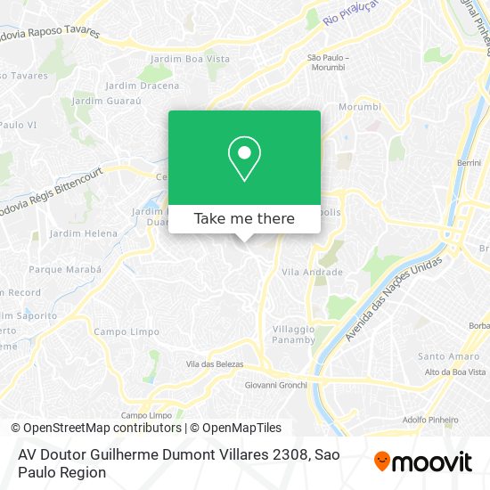 Mapa AV Doutor Guilherme Dumont Villares 2308