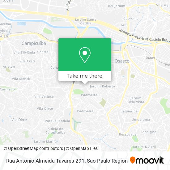 Rua Antônio Almeida Tavares 291 map