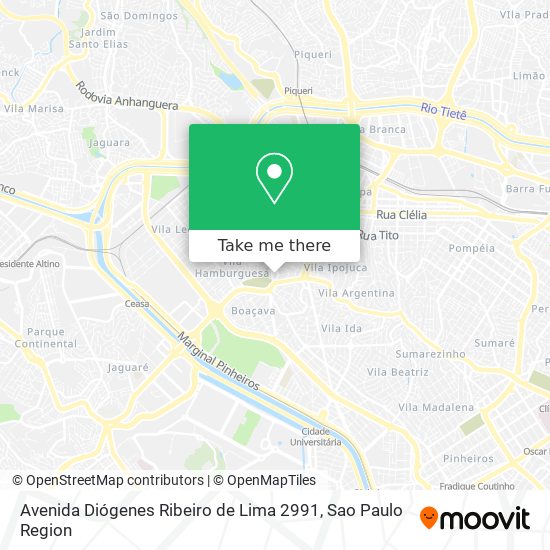 Mapa Avenida Diógenes Ribeiro de Lima 2991