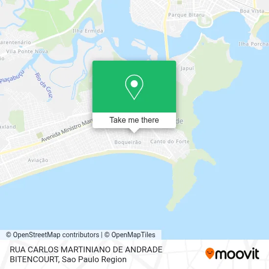 RUA CARLOS MARTINIANO DE ANDRADE BITENCOURT map