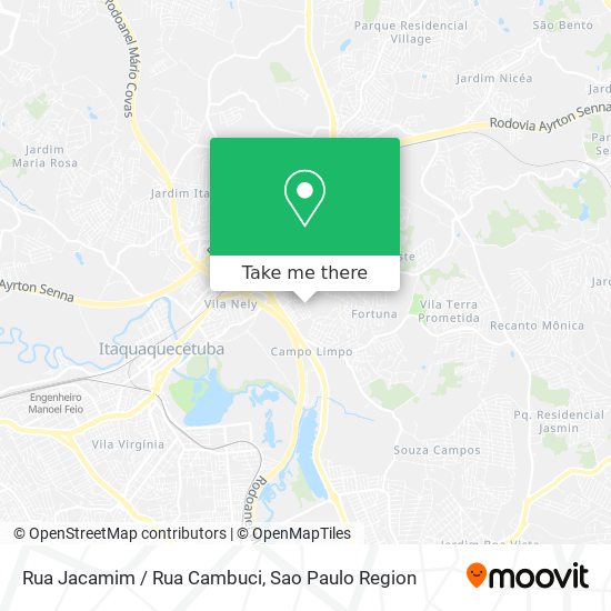 Rua Jacamim / Rua Cambuci map