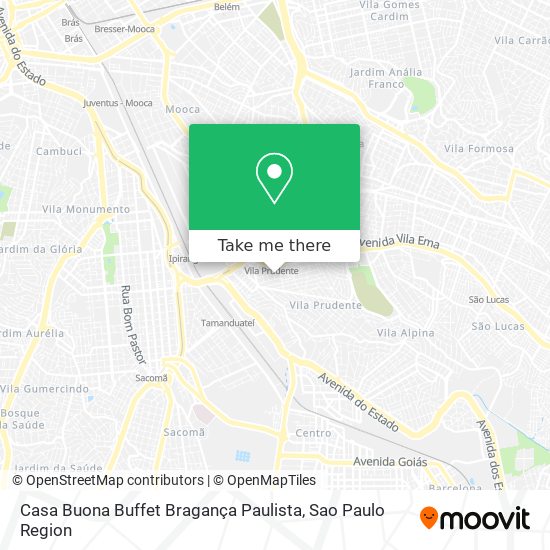 Mapa Casa Buona Buffet Bragança Paulista