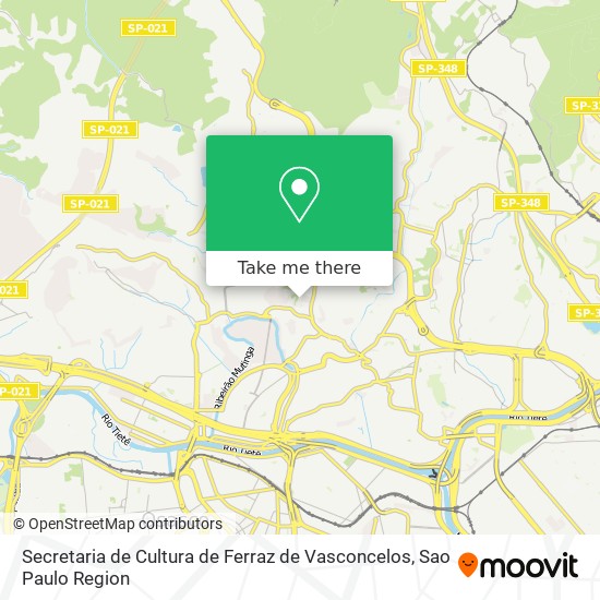 Mapa Secretaria de Cultura de Ferraz de Vasconcelos