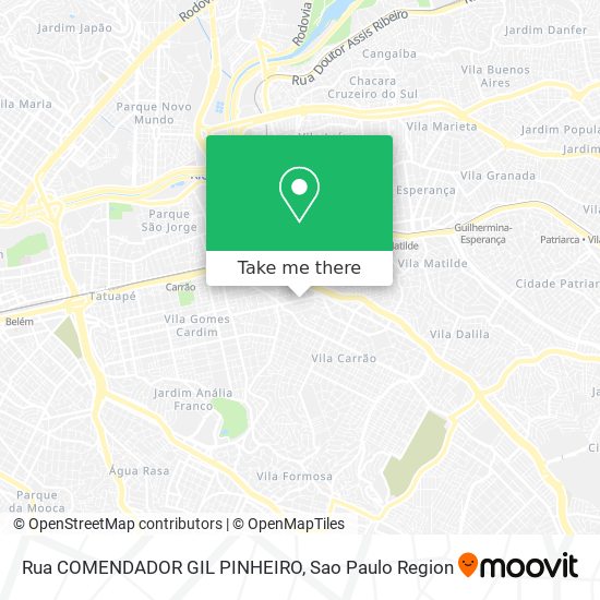 Mapa Rua COMENDADOR GIL PINHEIRO