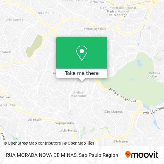 Mapa RUA MORADA NOVA DE MINAS