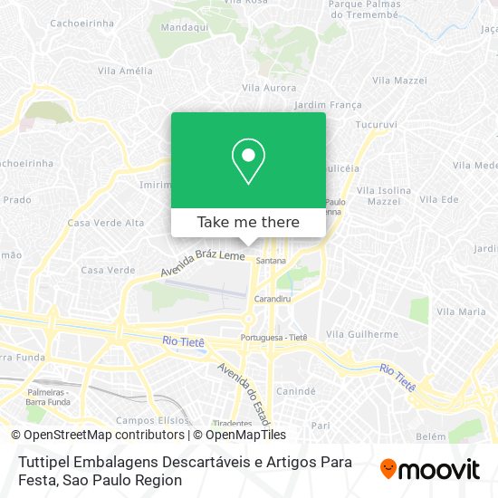 Tuttipel Embalagens Descartáveis e Artigos Para Festa map
