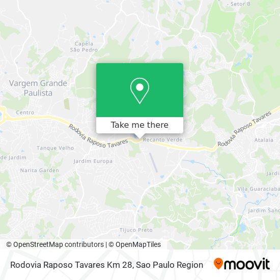 Rodovia Raposo Tavares Km 28 map