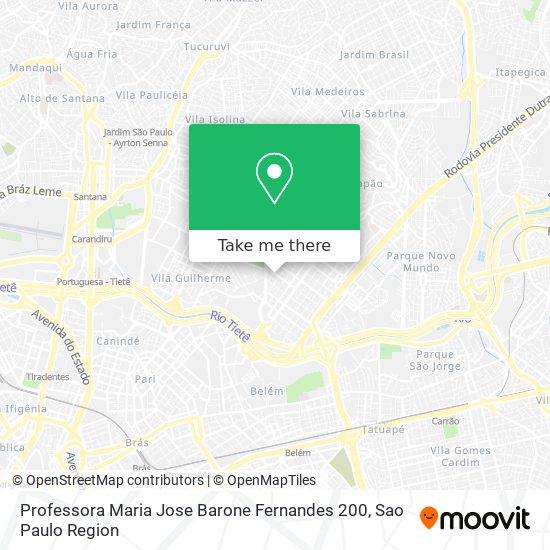 Professora Maria Jose Barone Fernandes 200 map