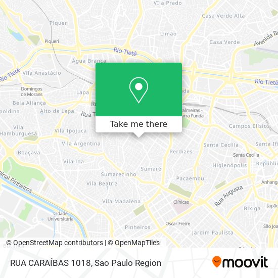 RUA CARAÍBAS 1018 map