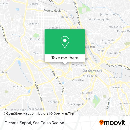 Pizzaria Sapori map