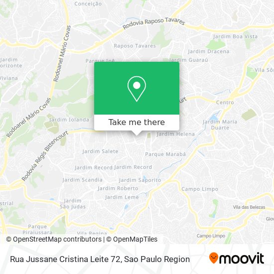 Mapa Rua Jussane Cristina Leite 72