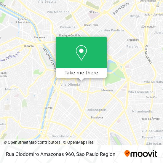 Rua Clodomiro Amazonas 960 map