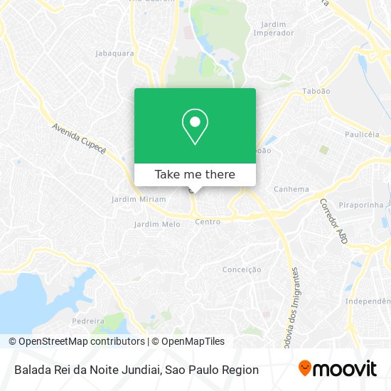 Balada Rei da Noite Jundiai map