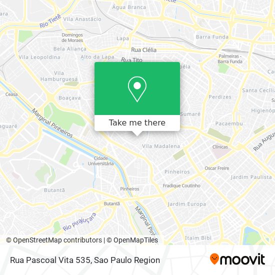 Mapa Rua Pascoal Vita 535