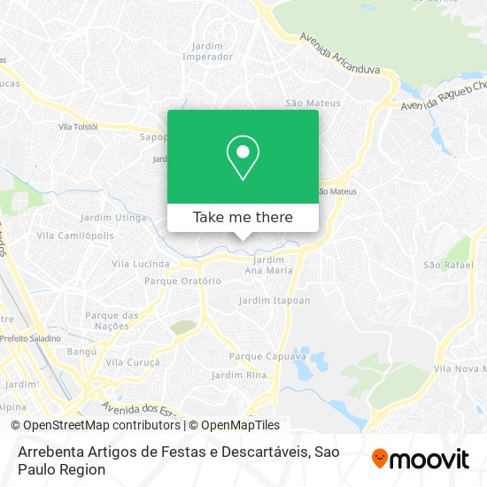 Arrebenta Artigos de Festas e Descartáveis map