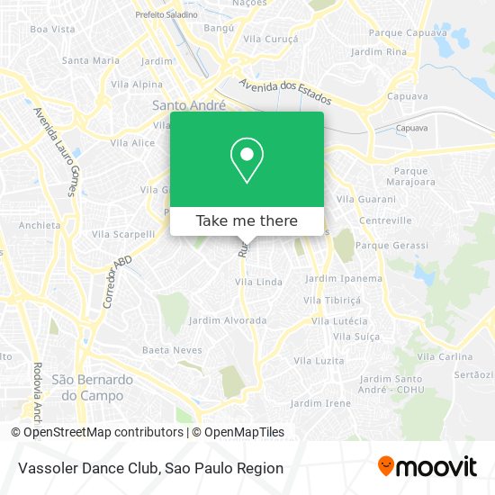 Mapa Vassoler Dance Club