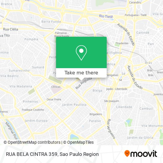 Mapa RUA BELA CINTRA  359