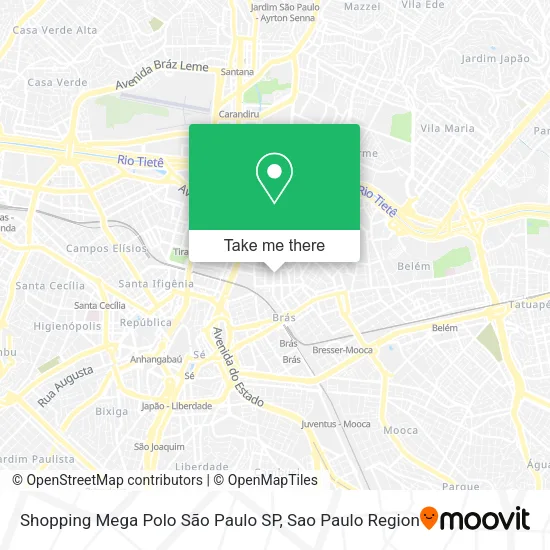 Shopping Mega Polo São Paulo SP map