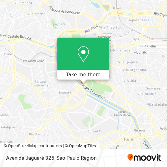 Avenida Jaguaré 325 map