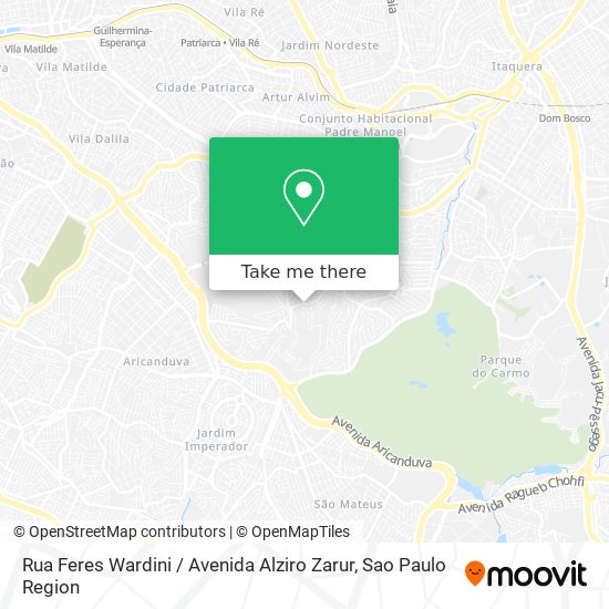 Mapa Rua Feres Wardini / Avenida Alziro Zarur