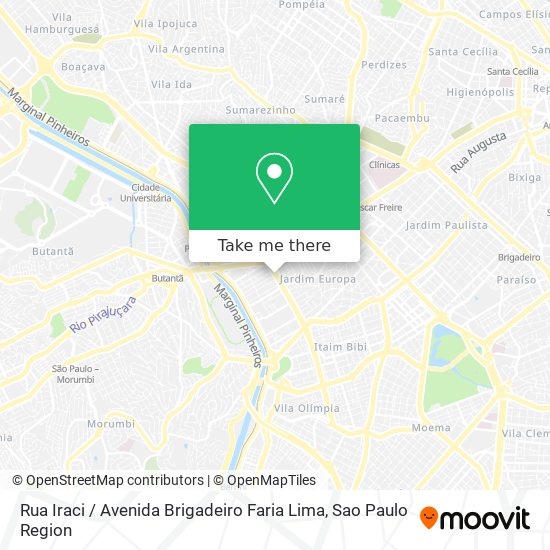 Rua Iraci / Avenida Brigadeiro Faria Lima map