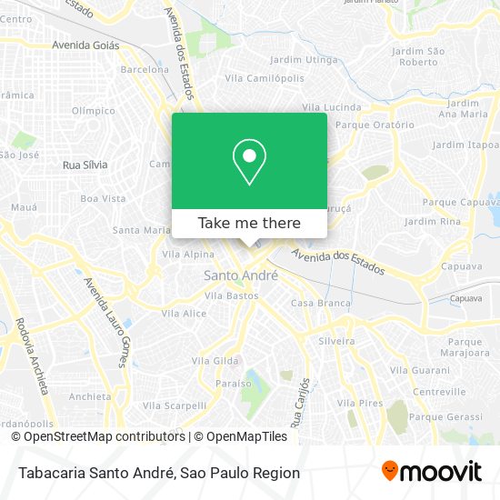 Tabacaria Santo André map