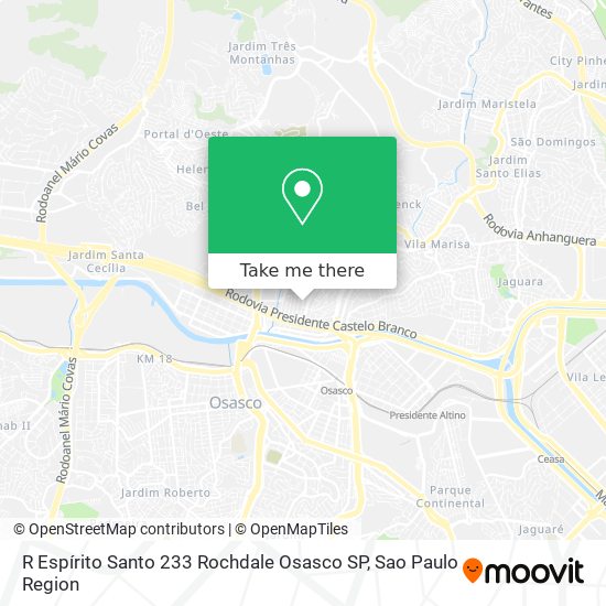 R  Espírito Santo  233   Rochdale  Osasco   SP map