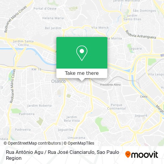 Rua Antônio Agu / Rua José Cianciarulo map