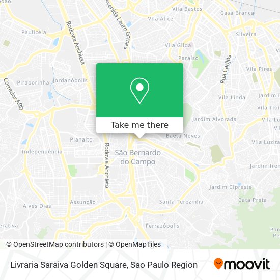 Mapa Livraria Saraiva Golden Square