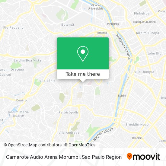 Camarote Audio Arena Morumbi map