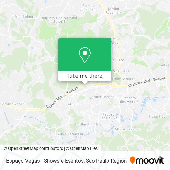 Mapa Espaço Vegas - Shows e Eventos