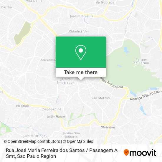 Mapa Rua José Maria Ferreira dos Santos / Passagem A Smt