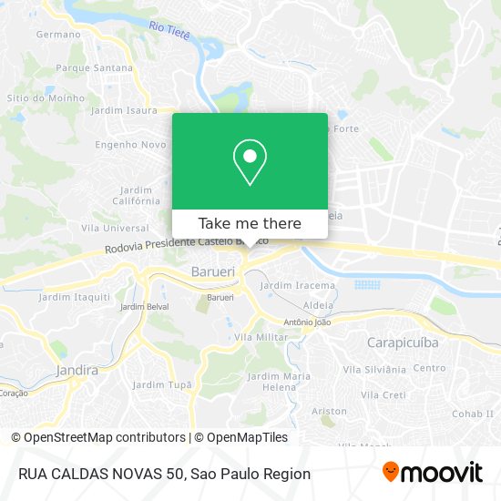 RUA CALDAS NOVAS 50 map