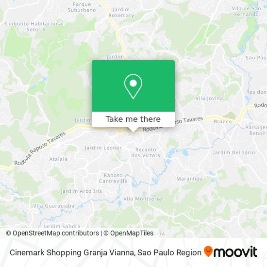 Mapa Cinemark Shopping Granja Vianna