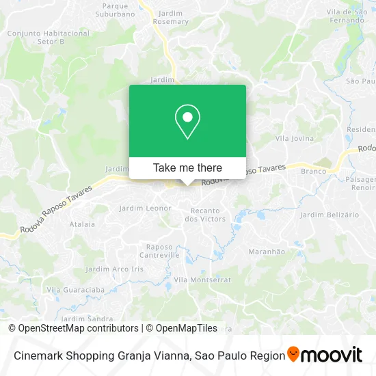Cinemark Shopping Granja Vianna map