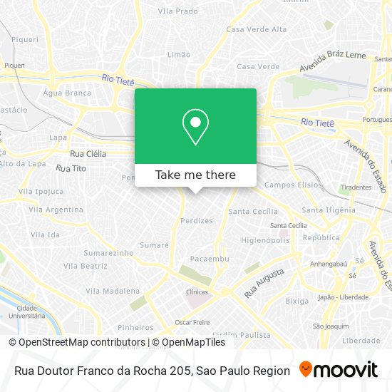 Mapa Rua Doutor Franco da Rocha 205