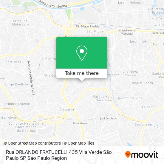 Rua ORLANDO FRATUCELLI  435   Vila Verde   São Paulo   SP map