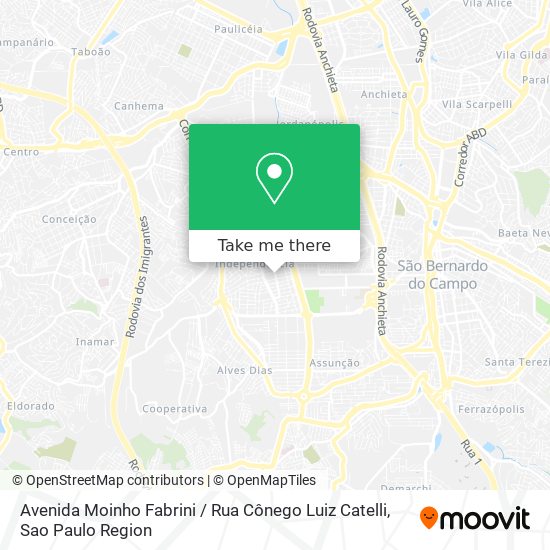 Avenida Moinho Fabrini / Rua Cônego Luiz Catelli map
