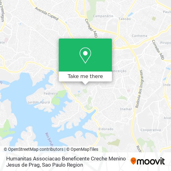 Humanitas Associacao Beneficente Creche Menino Jesus de Prag map