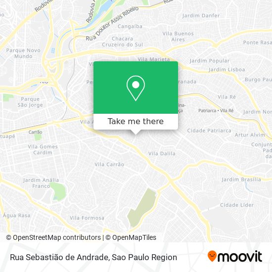 Mapa Rua Sebastião de Andrade