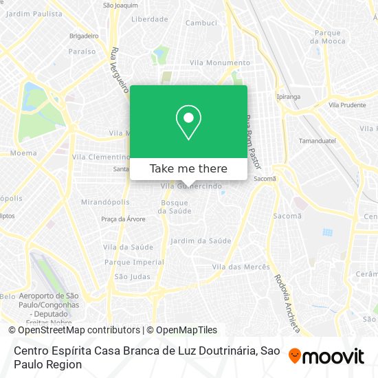 Mapa Centro Espírita Casa Branca de Luz Doutrinária