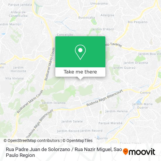 Mapa Rua Padre Juan de Solorzano / Rua Nazir Miguel