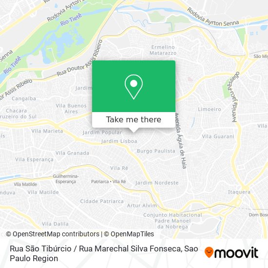 Mapa Rua São Tibúrcio / Rua Marechal Silva Fonseca