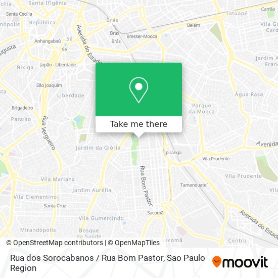Mapa Rua dos Sorocabanos / Rua Bom Pastor