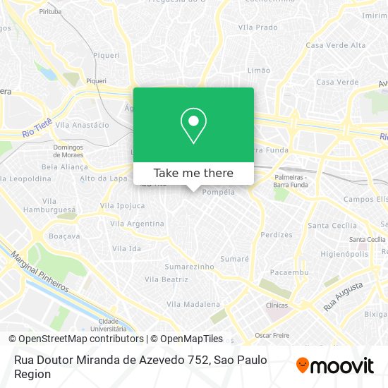 Rua Doutor Miranda de Azevedo 752 map